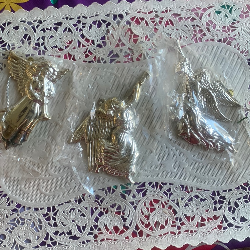 New in Pkg. Royal Limited Silver Angel Ornaments